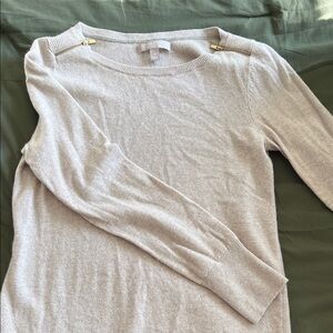 Banana Republic Cream Sweater with Gold Accents